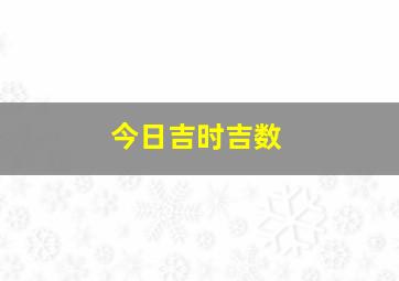 今日吉时吉数