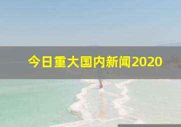 今日重大国内新闻2020