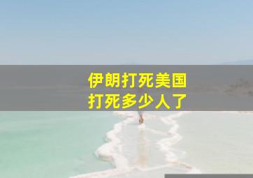 伊朗打死美国打死多少人了