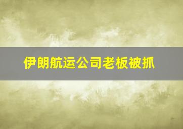 伊朗航运公司老板被抓