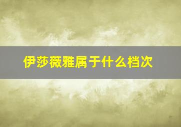 伊莎薇雅属于什么档次