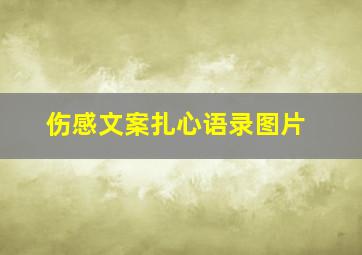 伤感文案扎心语录图片