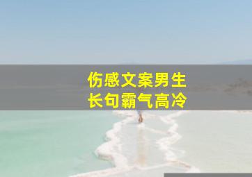 伤感文案男生长句霸气高冷