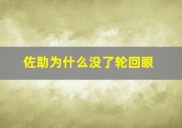 佐助为什么没了轮回眼