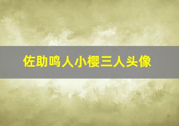 佐助鸣人小樱三人头像