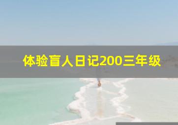 体验盲人日记200三年级