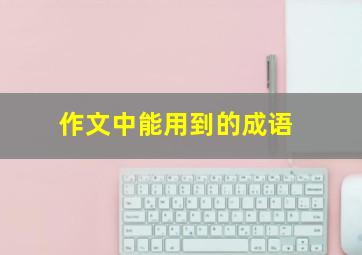 作文中能用到的成语