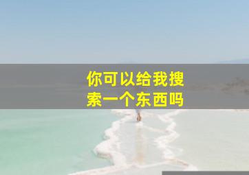 你可以给我搜索一个东西吗