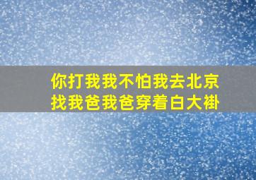 你打我我不怕我去北京找我爸我爸穿着白大褂