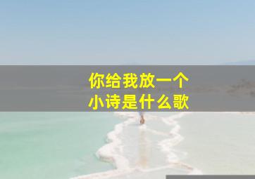 你给我放一个小诗是什么歌