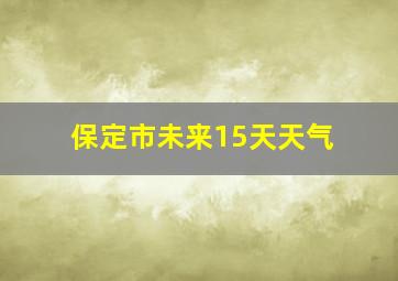 保定市未来15天天气