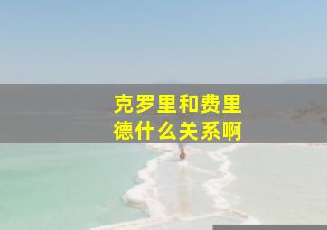 克罗里和费里德什么关系啊