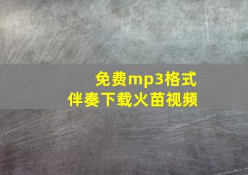 免费mp3格式伴奏下载火苗视频