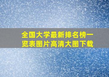 全国大学最新排名榜一览表图片高清大图下载