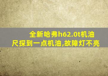 全新哈弗h62.0t机油尺探到一点机油,故障灯不亮