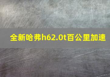 全新哈弗h62.0t百公里加速