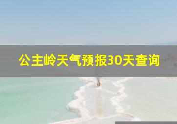 公主岭天气预报30天查询