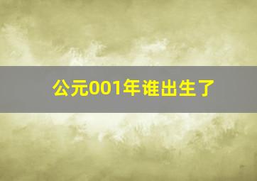 公元001年谁出生了