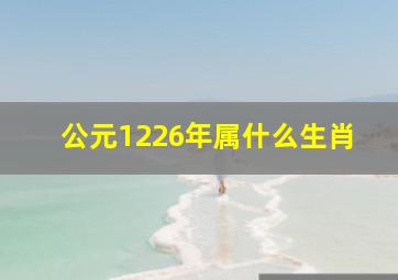 公元1226年属什么生肖