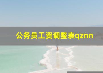 公务员工资调整表qznn