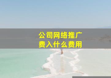 公司网络推广费入什么费用