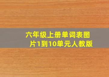 六年级上册单词表图片1到10单元人教版