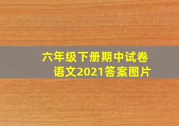 六年级下册期中试卷语文2021答案图片