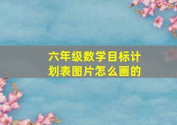 六年级数学目标计划表图片怎么画的