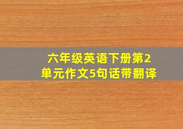 六年级英语下册第2单元作文5句话带翻译