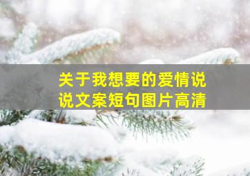 关于我想要的爱情说说文案短句图片高清