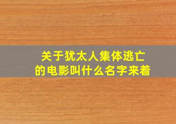 关于犹太人集体逃亡的电影叫什么名字来着