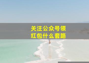 关注公众号领红包什么套路