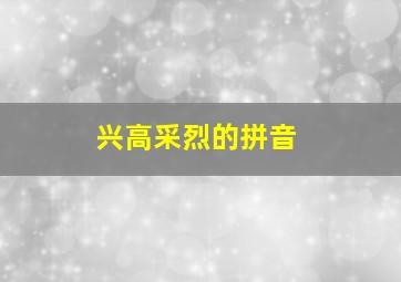 兴高采烈的拼音