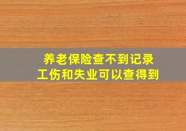 养老保险查不到记录工伤和失业可以查得到