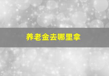 养老金去哪里拿