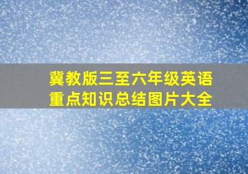 冀教版三至六年级英语重点知识总结图片大全