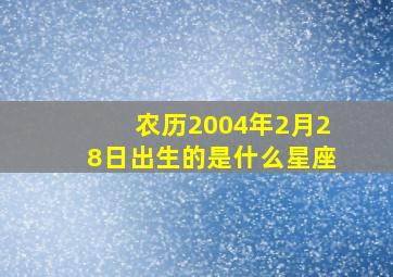 农历2004年2月28日出生的是什么星座