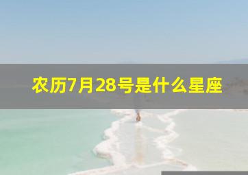 农历7月28号是什么星座