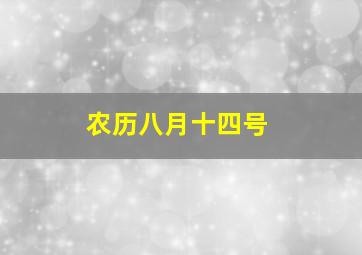 农历八月十四号