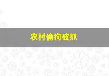 农村偷狗被抓