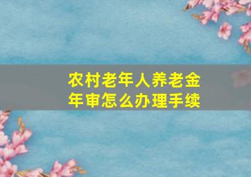 农村老年人养老金年审怎么办理手续