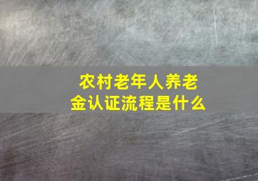 农村老年人养老金认证流程是什么