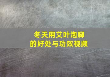 冬天用艾叶泡脚的好处与功效视频