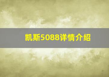 凯斯5088详情介绍