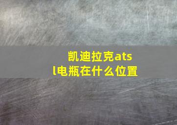 凯迪拉克atsl电瓶在什么位置