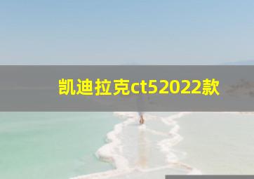 凯迪拉克ct52022款