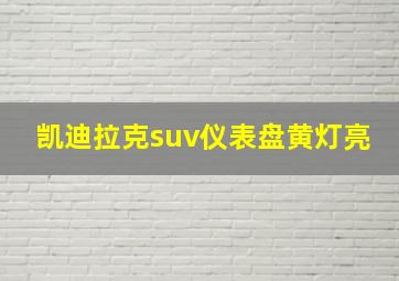 凯迪拉克suv仪表盘黄灯亮