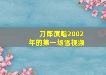 刀郎演唱2002年的第一场雪视频