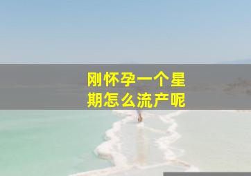 刚怀孕一个星期怎么流产呢