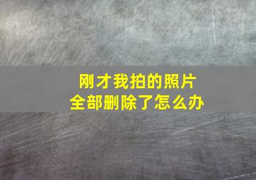 刚才我拍的照片全部删除了怎么办